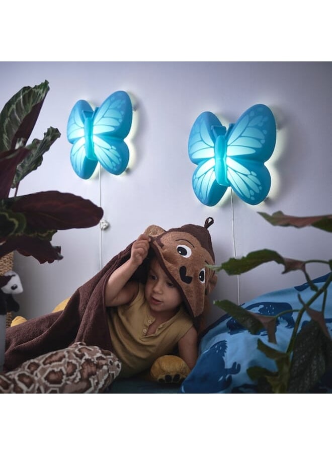 Zaboon - Led Wall Lamp Butterfly Light Blue - Image 1