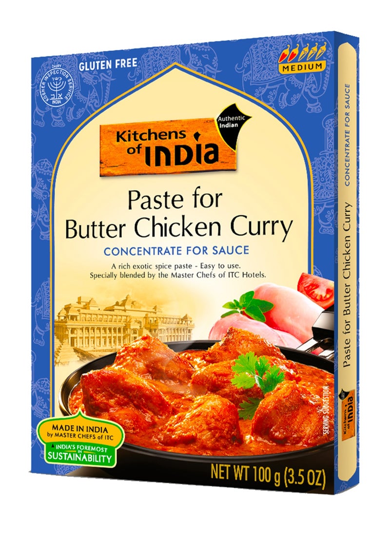 Kitchens of INDIA Paste For Butter Chicken Curry, Concentrate For Sauce, Medium, 3.5 oz (100 g) 