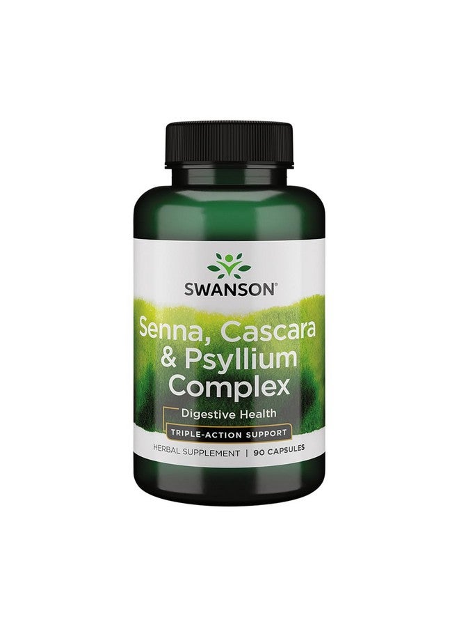 Swanson Senna Psyllium Cascara Complex GI Tract Regularity Support 90 Capsules - Image 1