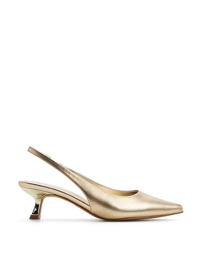 Call it Spring Dariahh Ladies Gold Heeled Shoes