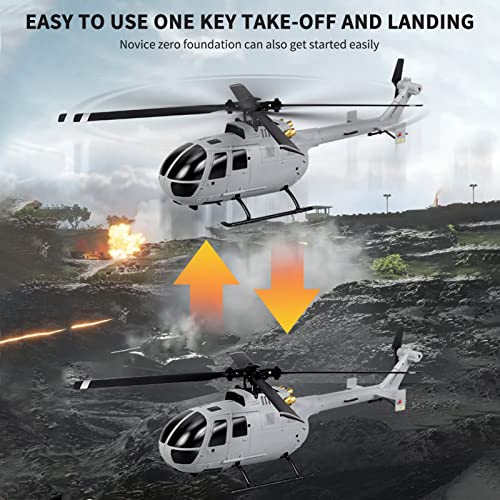 GoolRC طائرة هليكوبتر جولي آر سي C186 للتحكم عن بُعد طائرة مسيرة ذات مروحة واحدة بدون دافعات استقرار جيروسكوب 6 محاور طائرة تحكم عن بُعد مع خاصية تثبيت الارتفاع للفتيات والبالغين رمادي - Image 3