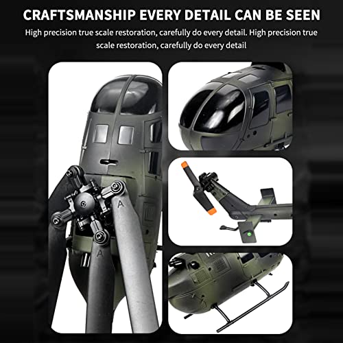 GoolRC طائرة هليكوبتر جولي آر سي C186 للتحكم عن بُعد طائرة مسيرة ذات مروحة واحدة بدون دافعات استقرار جيروسكوب 6 محاور طائرة تحكم عن بُعد مع خاصية تثبيت الارتفاع للفتيات والبالغين رمادي - Image 4