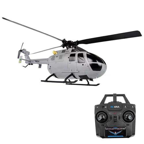 GoolRC طائرة هليكوبتر جولي آر سي C186 للتحكم عن بُعد طائرة مسيرة ذات مروحة واحدة بدون دافعات استقرار جيروسكوب 6 محاور طائرة تحكم عن بُعد مع خاصية تثبيت الارتفاع للفتيات والبالغين رمادي - Image 1