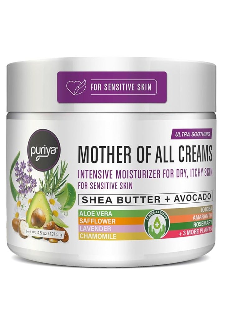 Puriya Mother of all creams intensive moisturizer for dry,itchy skin for sensitive skin with shea butter and Avocado 4.5oz 127.5g - Image 1