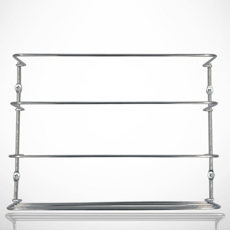 Evelots Kitchen Wrap Organizer - Hold Up To 4 Plastic  Foil  Paper  Wax - Cabinet Door  Wall Rack Basket - Sandwich  Freezer  Food Bag Storage - Laundry Supplies - Plastic Coated Metal - Image 2