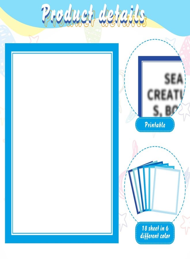 Trandraft 24 Sheets Science Board Supplies 18 Self Adhesive Presentation Science Subtitles & 6 Project Titles Board Sticker for School Office Supplies (Ocean Blue) - Image 3