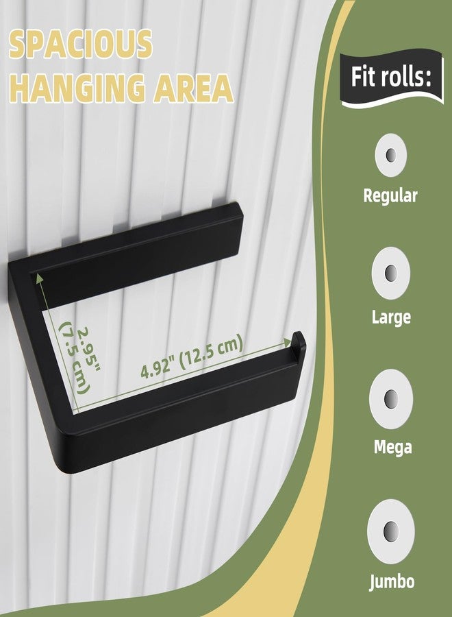 APLusee Matte Black Toilet Paper Holder, 304 Stainless Steel Tissue Hanger, Wall Mounted - Image 5