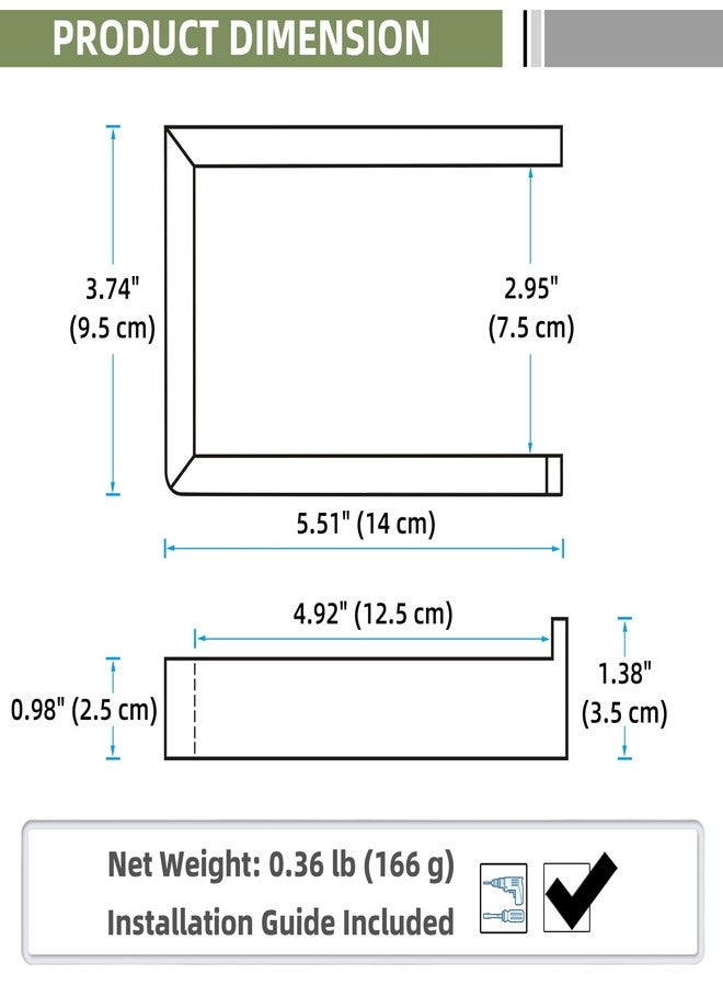 APLusee Matte Black Toilet Paper Holder, 304 Stainless Steel Tissue Hanger, Wall Mounted - Image 3
