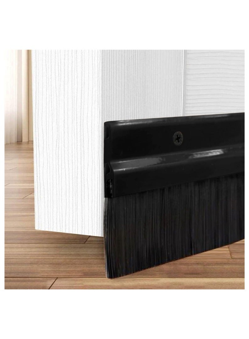 KNP KNP Black Door Bottom Brush And Bottom Seal ((100 cm) designed to provide efficient insulation and prevent dust, insects, noise, and air leaks from entering 