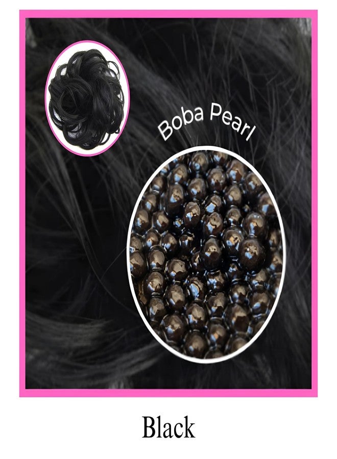 Juvabun Messy Bun Hair Piece - Black| Hair Pieces for Women & Men| Messy Bun Hair Piece | Everyday Wear | Washable & Realistic| Synthetic Messy Hair Bun |Black - Image 4