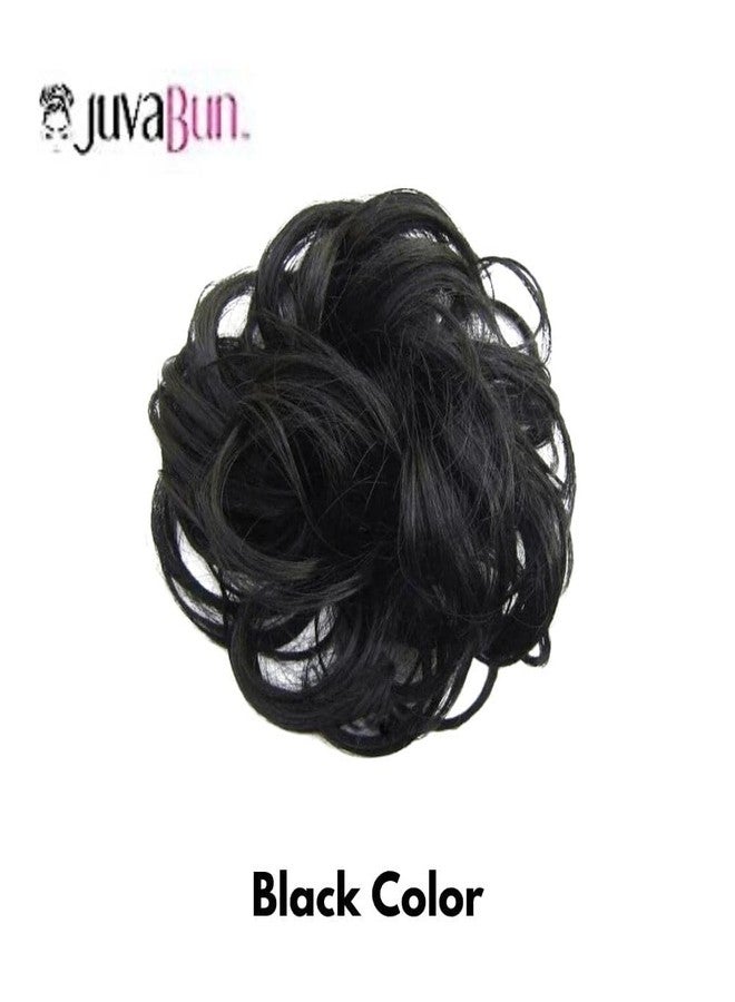 Juvabun Messy Bun Hair Piece - Black| Hair Pieces for Women & Men| Messy Bun Hair Piece | Everyday Wear | Washable & Realistic| Synthetic Messy Hair Bun |Black - Image 2