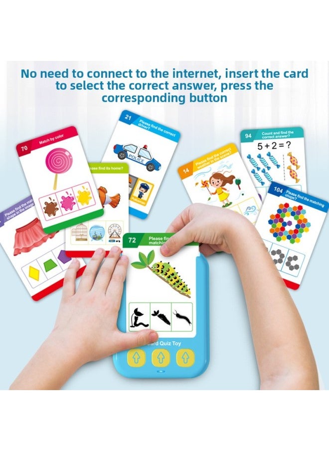 Chinese-English-Russian Arabic Multilingual Teacher Card Insertion Machine Learning Machine Enlightenment Cognition Audio Early Education Machine Toys-Color:English Teacher Card Inserting Machine (with 55 Cards)  - Image 3