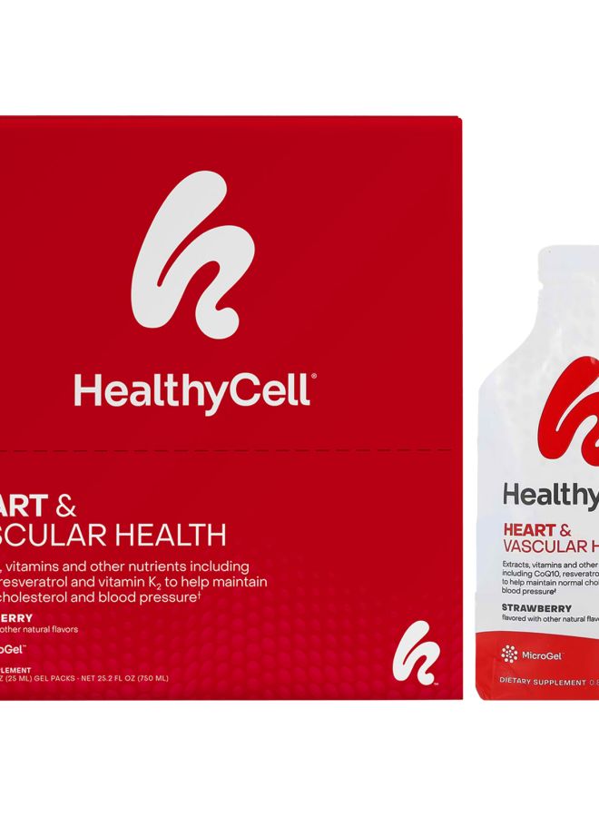 Heart & Vascular Health Strawberry 30 Gel Packs 0.84 fl oz (25 ml) Each