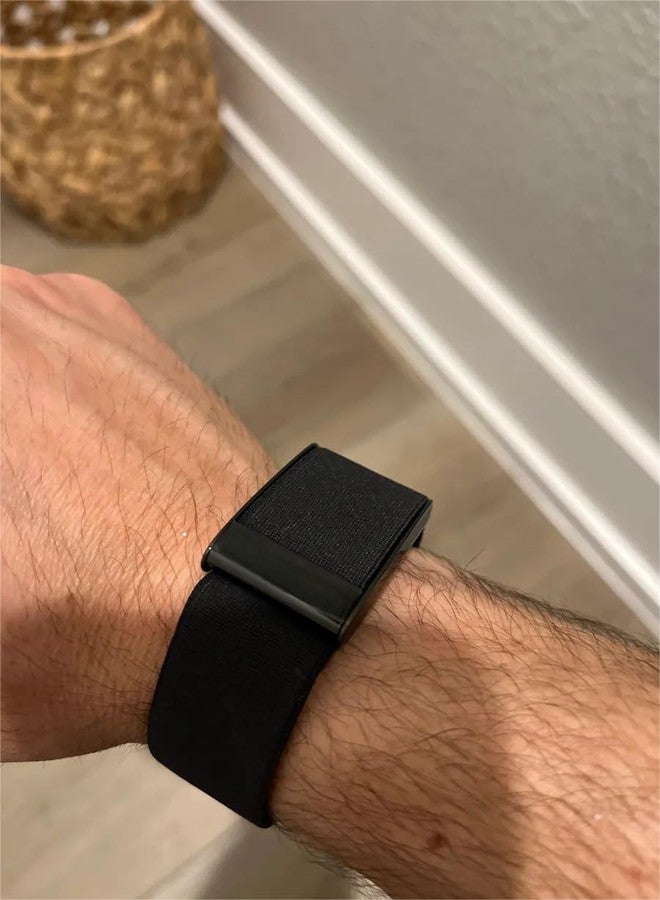 DADO HydroKnit Nylon Sport Band Compatible with Whoop 4.0 | Soft, Elastic, Fast-Drying, Water-Resistant, and Comfortable Replacement Strap for Active Lifestyles (Black) - Image 5