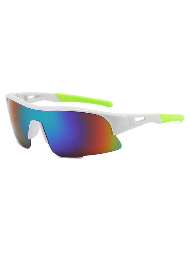 LOVECRAFT Lovecraft Cycling Sunglasses 1623 - White Frame Green Lens Unisex Bike Goggles Uv Protection Windproof Sandproof Running Specialized  - Image 4