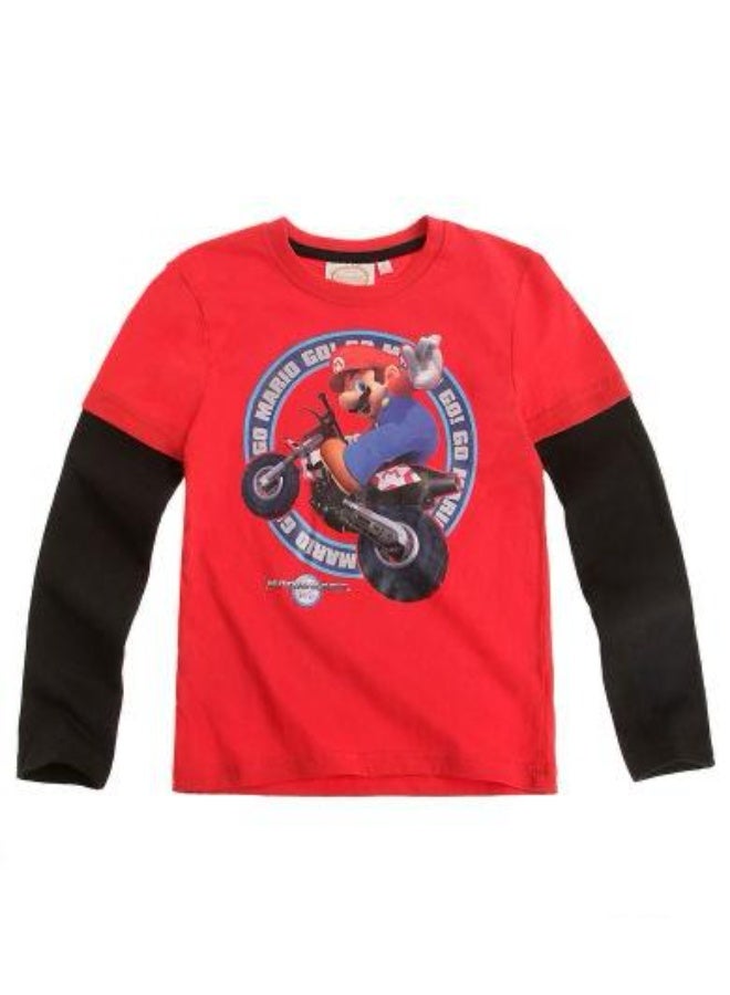 Nintendo Mario kart Nintendo world Boys Long Sleeve T-shirt by Kids TV - Image 1