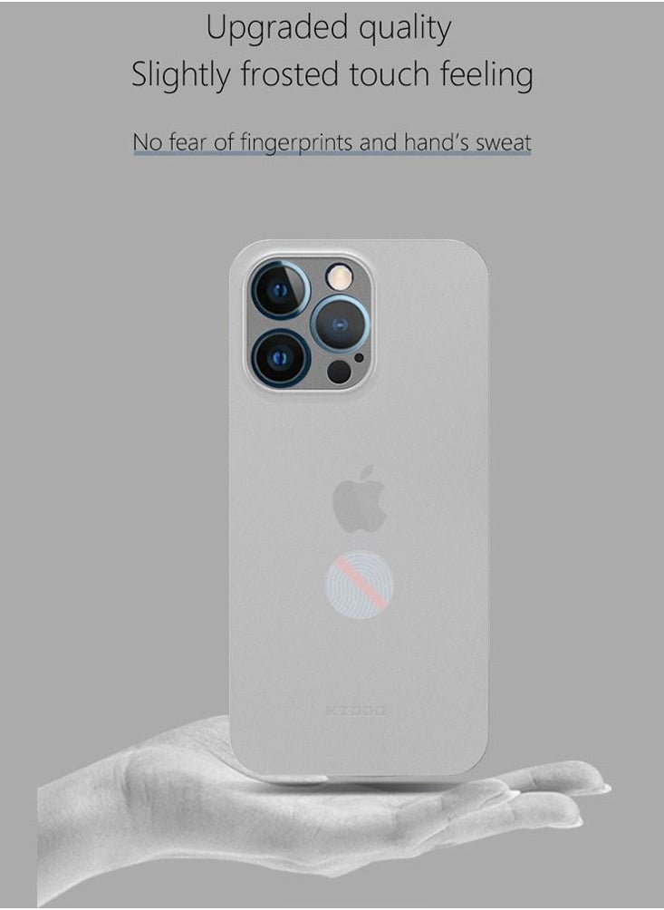 KZDOO - iPhone 14 Pro Max Case Air Skin Series Ultra Slim Frosted Anti Slip Back Cover Full Coverage Camera Lens Protection 6.7 inch Clear - Image 1