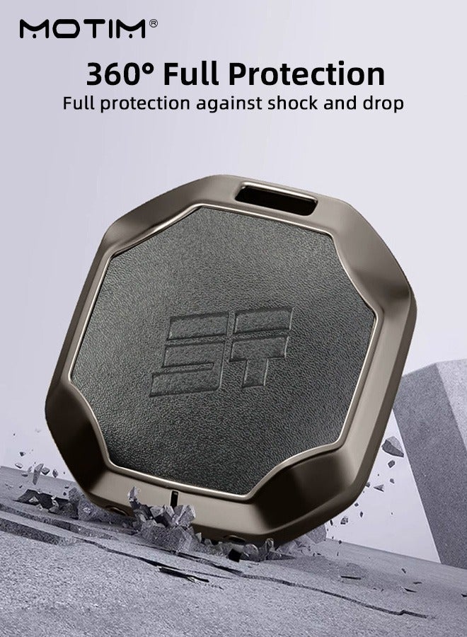 موتيم واقيات مفاتيح جلدية لسيارة Jetour Traveller T2/Jetour T2، حافظة مفاتيح من السبائك المعدنية مع سلسلة مفاتيح، ملحقات مفاتيح السيارة، حامل مفاتيح بحماية كاملة - Image 5