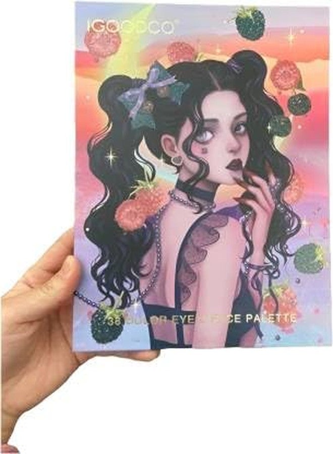 ADOERE لوحة ظلال العيون المقاومة للماء من أدويري بروفيشنال، 38 لونًا، لوحة مكياج للعين والوجه، 45.6 غرام (الألوان: مطفية، أحمر خدود، لامعة، براقة، كونتور، هايلايتر، متعددة الألوان) - Image 4