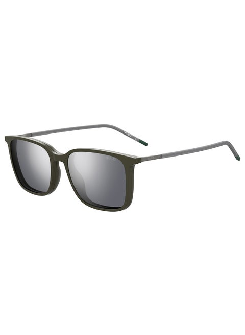 Men's UV Protection Rectangular Sunglasses - Hg 1270/Cs Green Millimeter - Lens Size: 53 Mm