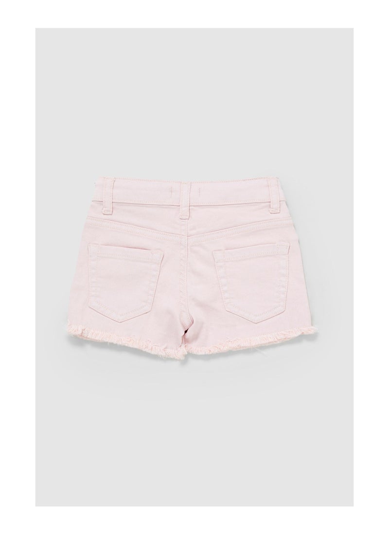 Blue zoo - Younger Girls Button Up Denim Short - Image 1