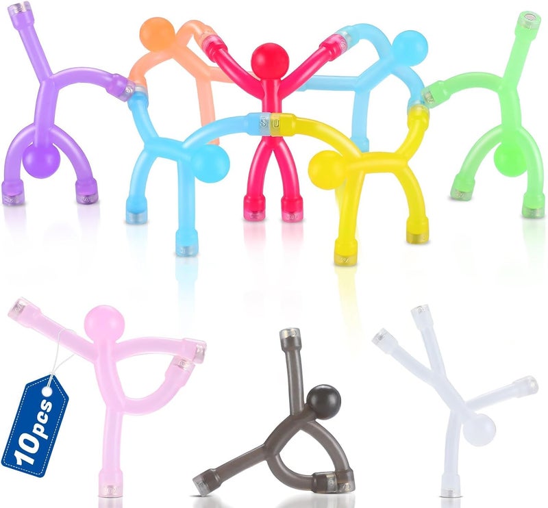 LOVIMAG 10Pcs Fridge Magnets Men, Cute Refrigerator Magnet Man, Fun Magnetic Humanoid Magnets for Locker, Whiteboard Decorative, Transparent - Image 1