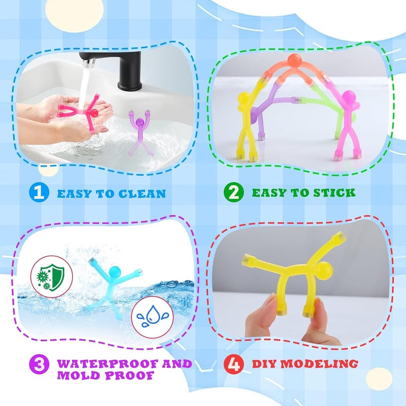 LOVIMAG 10Pcs Fridge Magnets Men, Cute Refrigerator Magnet Man, Fun Magnetic Humanoid Magnets for Locker, Whiteboard Decorative, Transparent - Image 3
