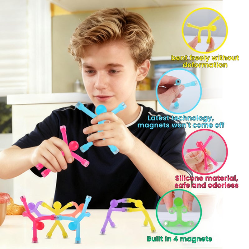LOVIMAG 10Pcs Fridge Magnets Men, Cute Refrigerator Magnet Man, Fun Magnetic Humanoid Magnets for Locker, Whiteboard Decorative, Transparent - Image 4
