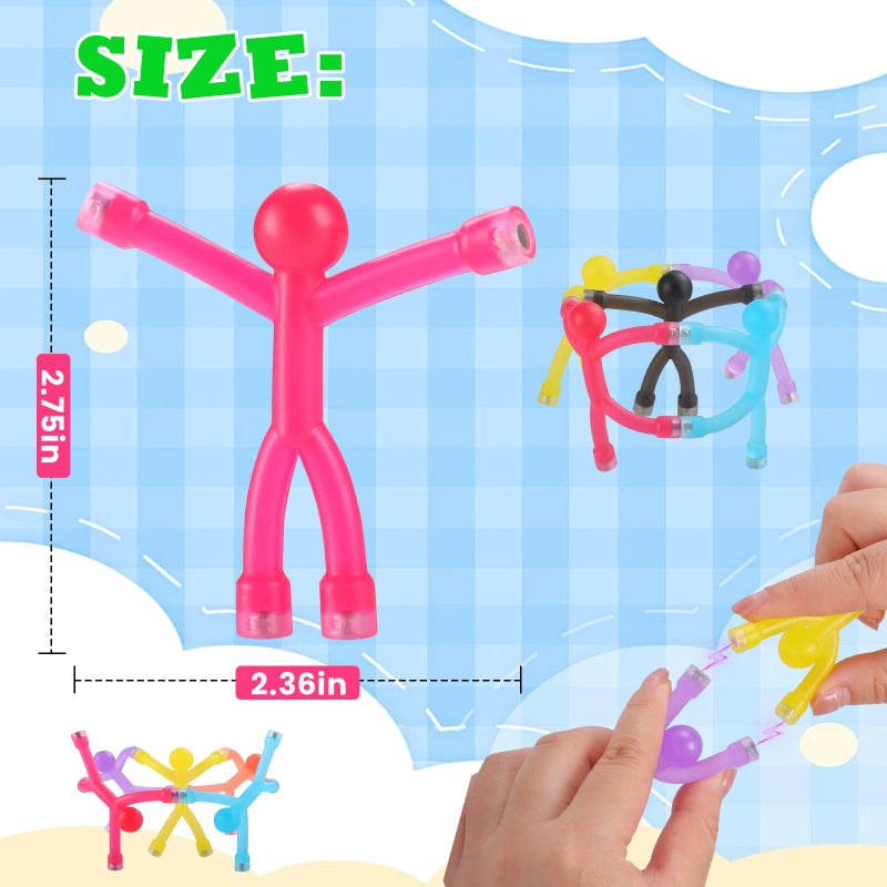 LOVIMAG 10Pcs Fridge Magnets Men, Cute Refrigerator Magnet Man, Fun Magnetic Humanoid Magnets for Locker, Whiteboard Decorative, Transparent - Image 2
