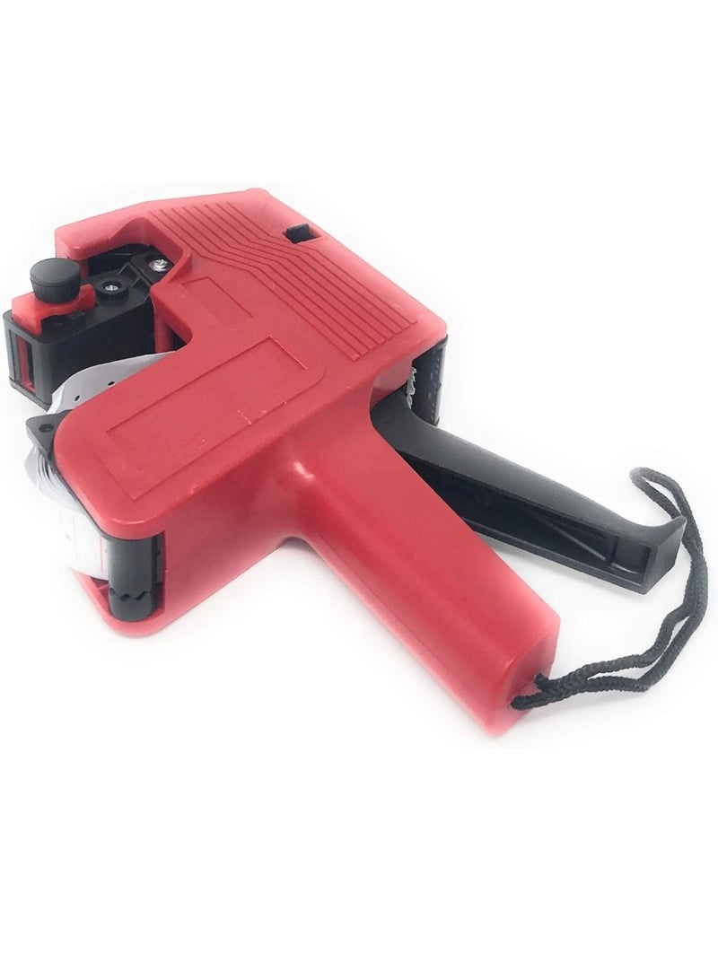 Zoro andheld label machine kit, price machine with labels, 1-line label machine, 1 price machine, 2 roll labels, and 5 ink wheels (red)