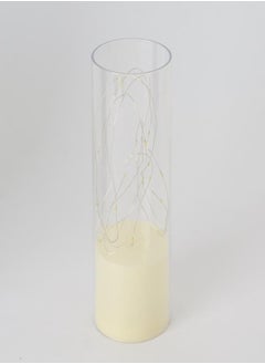 Akher el Ankoud Flameless Slim Transparent Acrylic Candle With Led Lights 
