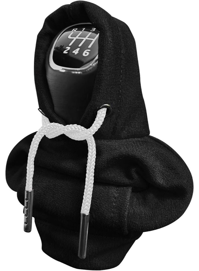 Generic Universal Hoodie Car Gear Shift Cover – Funny & Stylish Knob Protector – Cool Car Interior Decoration – Fits Most Vehicles (Black)  - Image 1