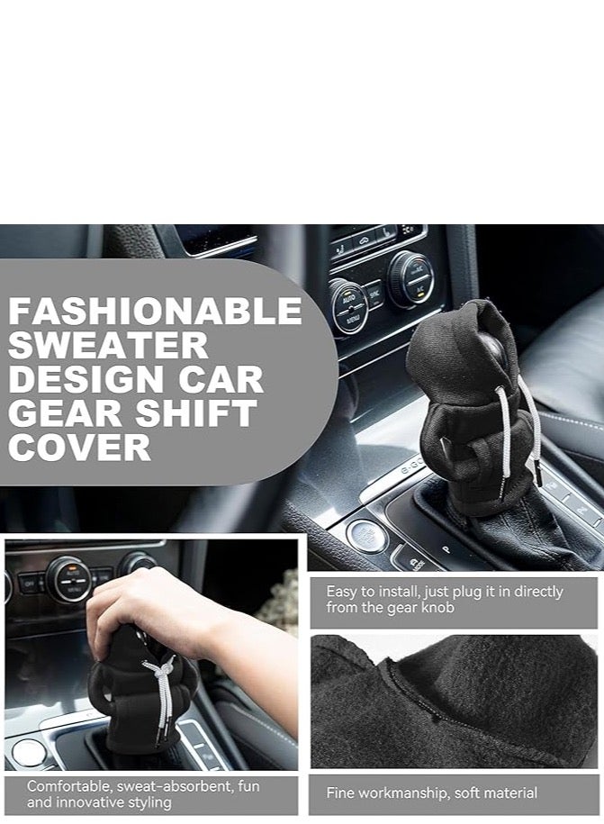 Generic Universal Hoodie Car Gear Shift Cover – Funny & Stylish Knob Protector – Cool Car Interior Decoration – Fits Most Vehicles (Black)  - Image 2