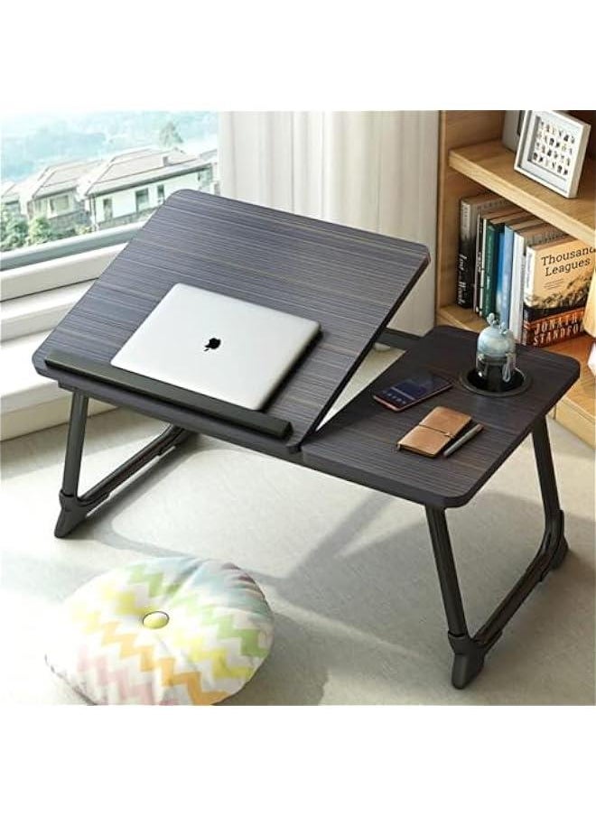 HOOKOR Laptop Bed Tray Table, Laptop Desk for Bed,Foldable Lap Desk Stand Notebook Desk with Cup Holder Adjustable Portable Laptop Table Bed Tray for Bed Notebook Lap Tablet  - Image 5