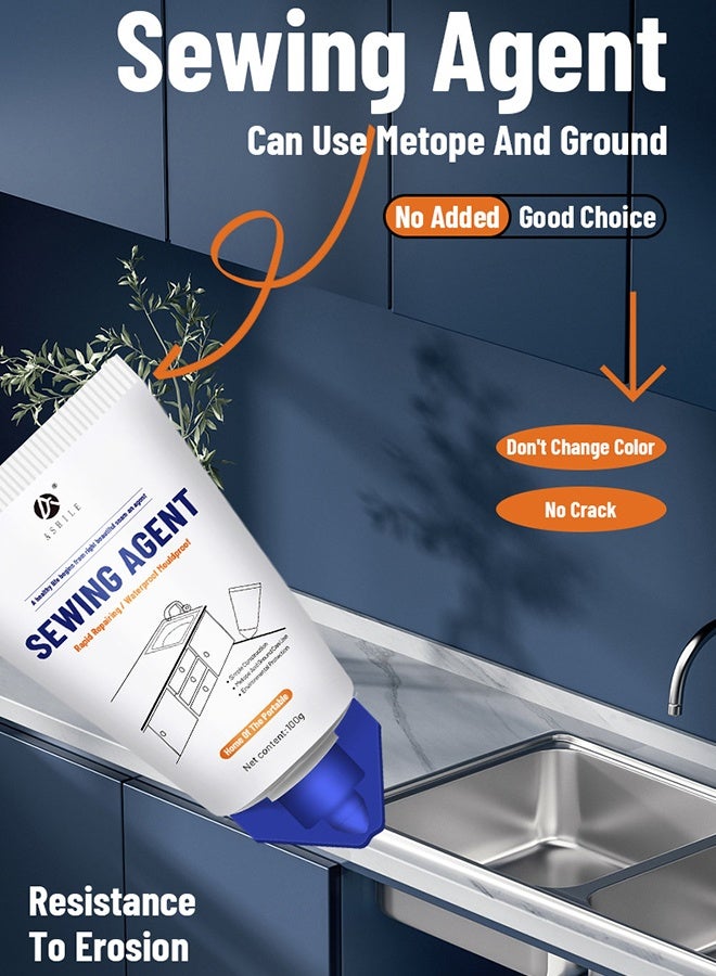 ASHILE 2 Pack Tile Grout Sealer Paint, Waterproof Cement Crack Filler, Mould Resistant Gap Repair Renewer for Bathroom Shower Kitchen Floor Wall Tile - Image 5