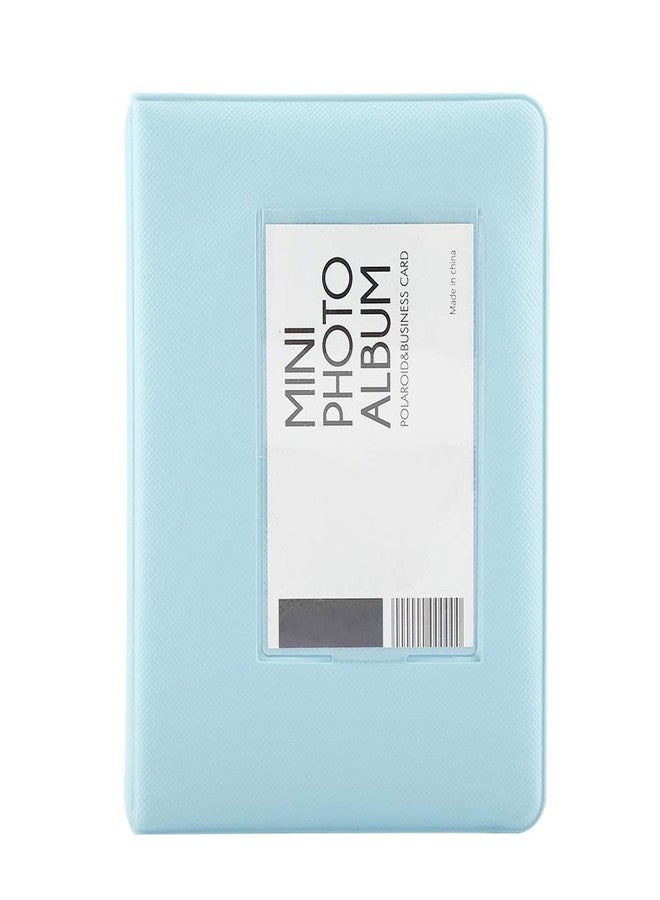 Zerodis Mini Photo Album Case for FUJIFILM 7s/8/25/50s/90 64 Pockets Storage 3 Inch Blue Instant Camera Pictures Travel Record Wedding Birthday Anniversary - Image 1