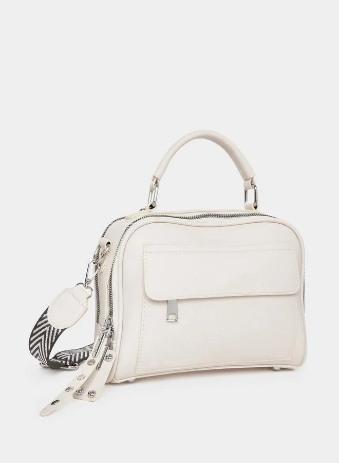 تايك تو Take Two Solid Handbag with Adjustable Strap