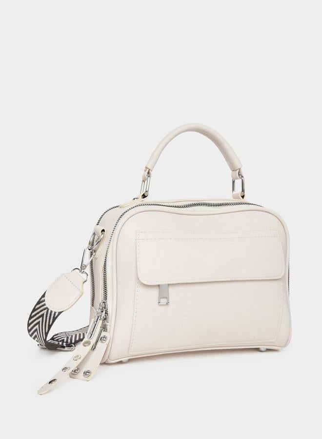 Styli Solid Handbag with Adjustable Strap - Image 1