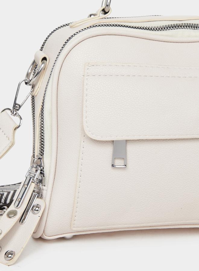 Styli Solid Handbag with Adjustable Strap - Image 4