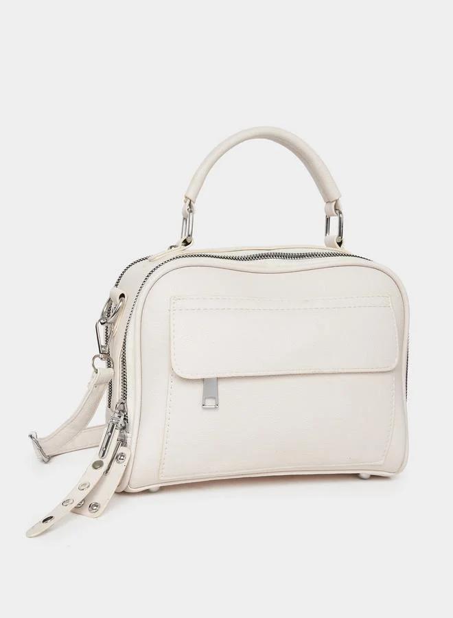 تايك تو Take Two Solid Handbag with Adjustable Strap