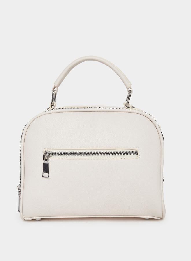 Styli Solid Handbag with Adjustable Strap - Image 3