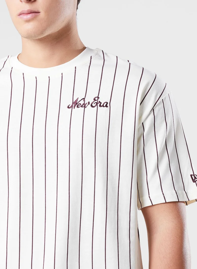 NEW ERA Oversized Pinstripe T-Shirt