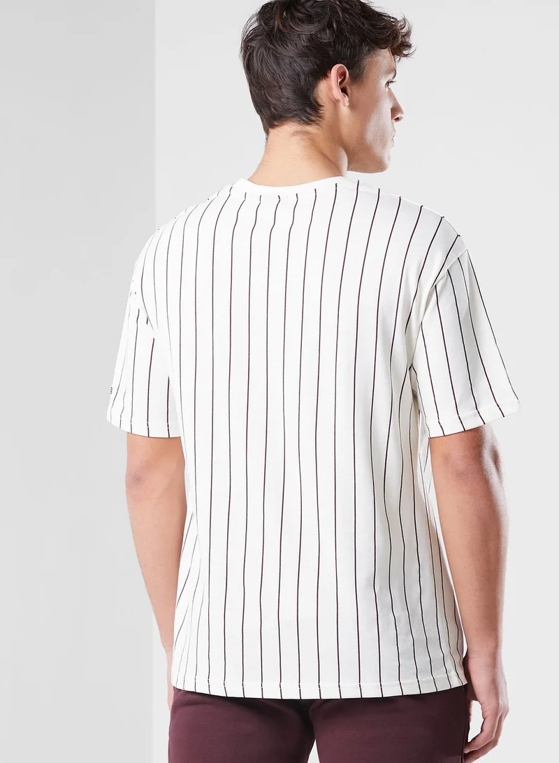 NEW ERA Oversized Pinstripe T-Shirt