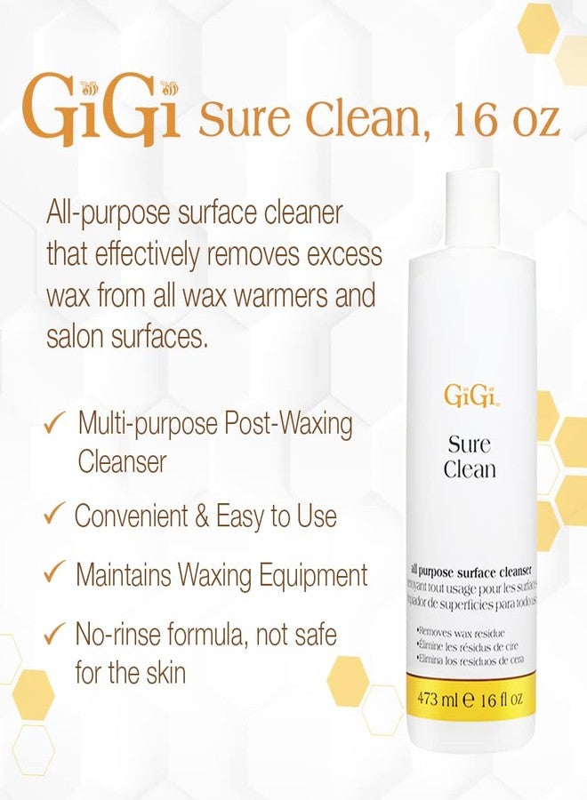 GIGI Sure Clean Wax Residue Remover, All-Purpose Surface Cleaner for Warmers, Salon & Spa Equipment, Removes Build-Up, 16 fl oz - Image 2