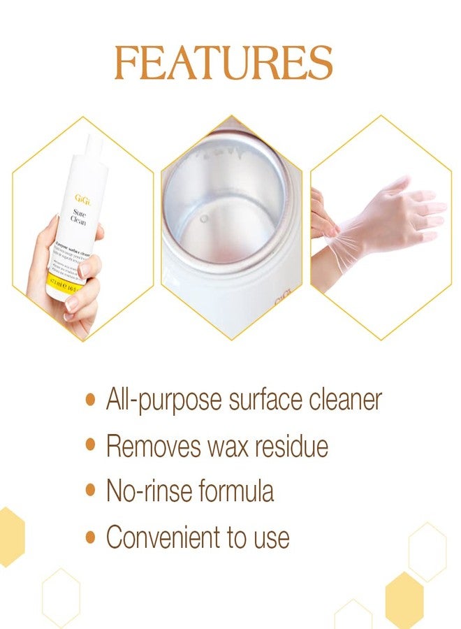 GIGI Sure Clean Wax Residue Remover, All-Purpose Surface Cleaner for Warmers, Salon & Spa Equipment, Removes Build-Up, 16 fl oz - Image 4