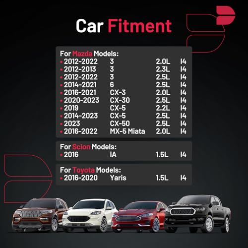 BDFHYK 94124 Iridium Spark Plugs Compatible with Toyota Yaris for Scion iA compatible with Mazda 3 6 CX-3 CX-30 CX-5 CX-50 MX-5 Miata 1.5L 2.0L 2.2L 2.3L 2.5L L4 Replacement for ILKAR7L11 Set of 4 - Image 2