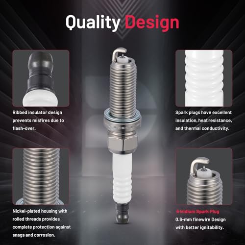 BDFHYK 94124 Iridium Spark Plugs Compatible with Toyota Yaris for Scion iA compatible with Mazda 3 6 CX-3 CX-30 CX-5 CX-50 MX-5 Miata 1.5L 2.0L 2.2L 2.3L 2.5L L4 Replacement for ILKAR7L11 Set of 4 - Image 4