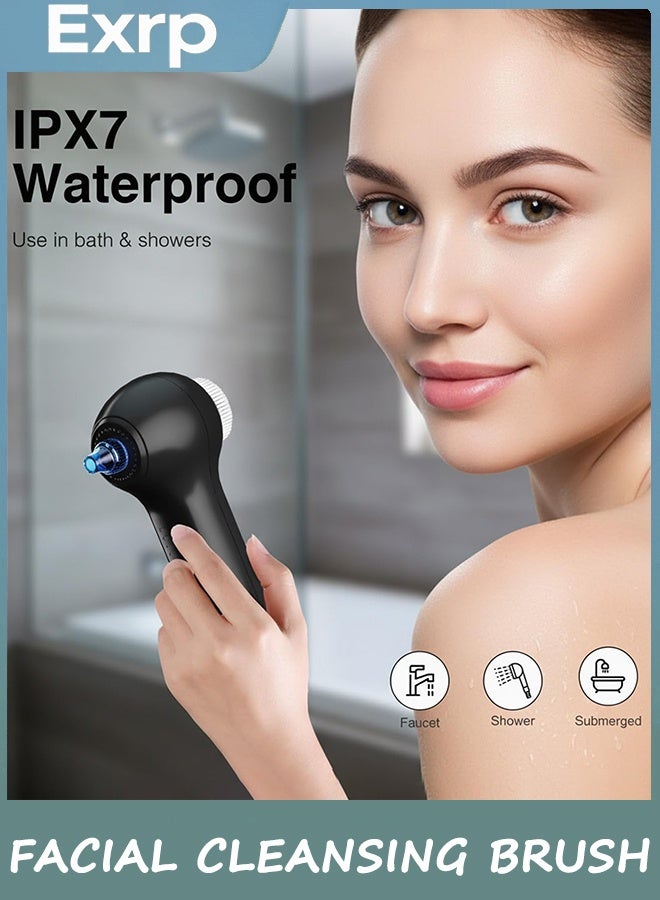 Exrp Face Scrubber Exfoliator with LCD Screen,Rechargeable Facial Cleansing Brush IPX7 Waterproof 3 in 1 Blackhead Remover Vacuum for Exfoliating,Massaging and Deep Pore Cleansing - Image 2