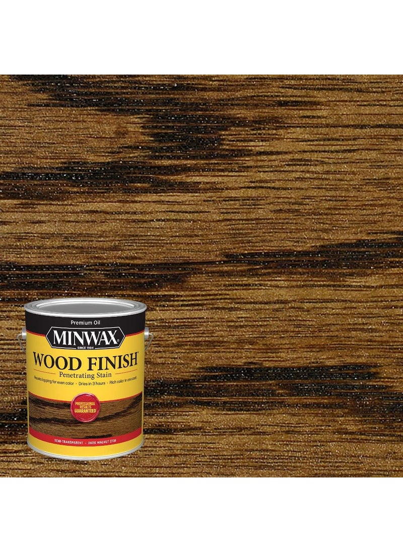 Minwax Minwax 158590 Finish Penetrating Interior Wood Stain 1 Gallon Pack of 1 250 VOC Dark Walnut 128 Fl Oz  - Image 2