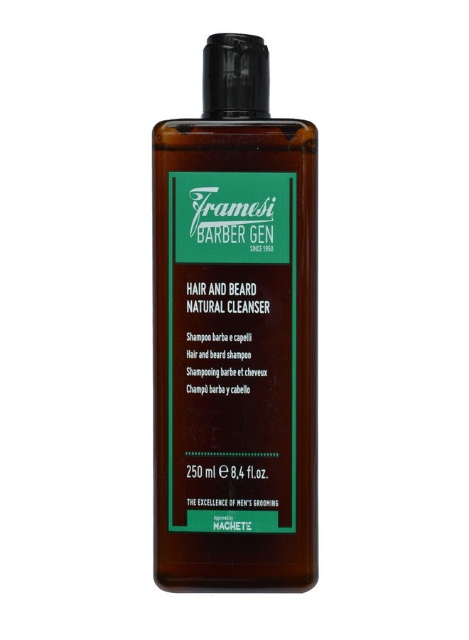 Framesi Barber Gen Hair & Beard Natural Cleanser Shampoo, 8.4 fl oz, Men's Natural Shampoo - Image 1